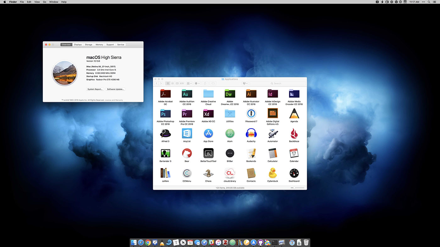 Screenshot of the desktop in the Mac Classic OS